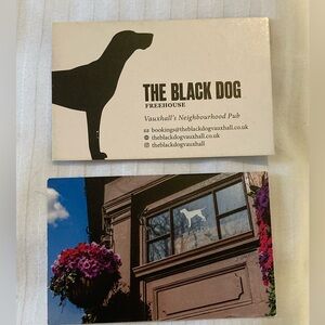 The Black Dog London Pub Business Card Taylor Swift TTPD Album Joe Alwyn UK